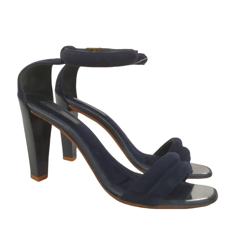 Size 39 - Celine Navy Blue Open Toe Heels-Hover-Image