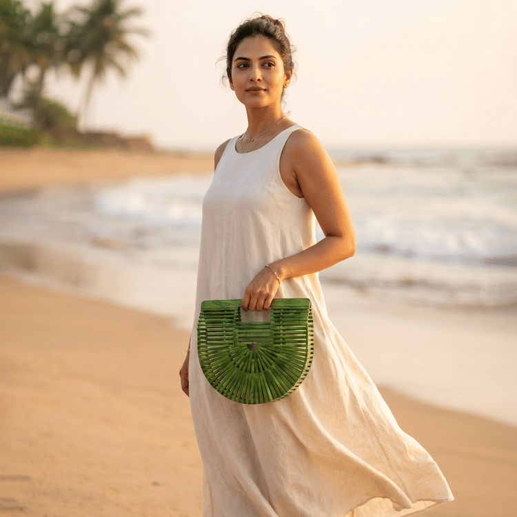 Cult Gaia Green Acrylic Ark Clutch-Hover-Image