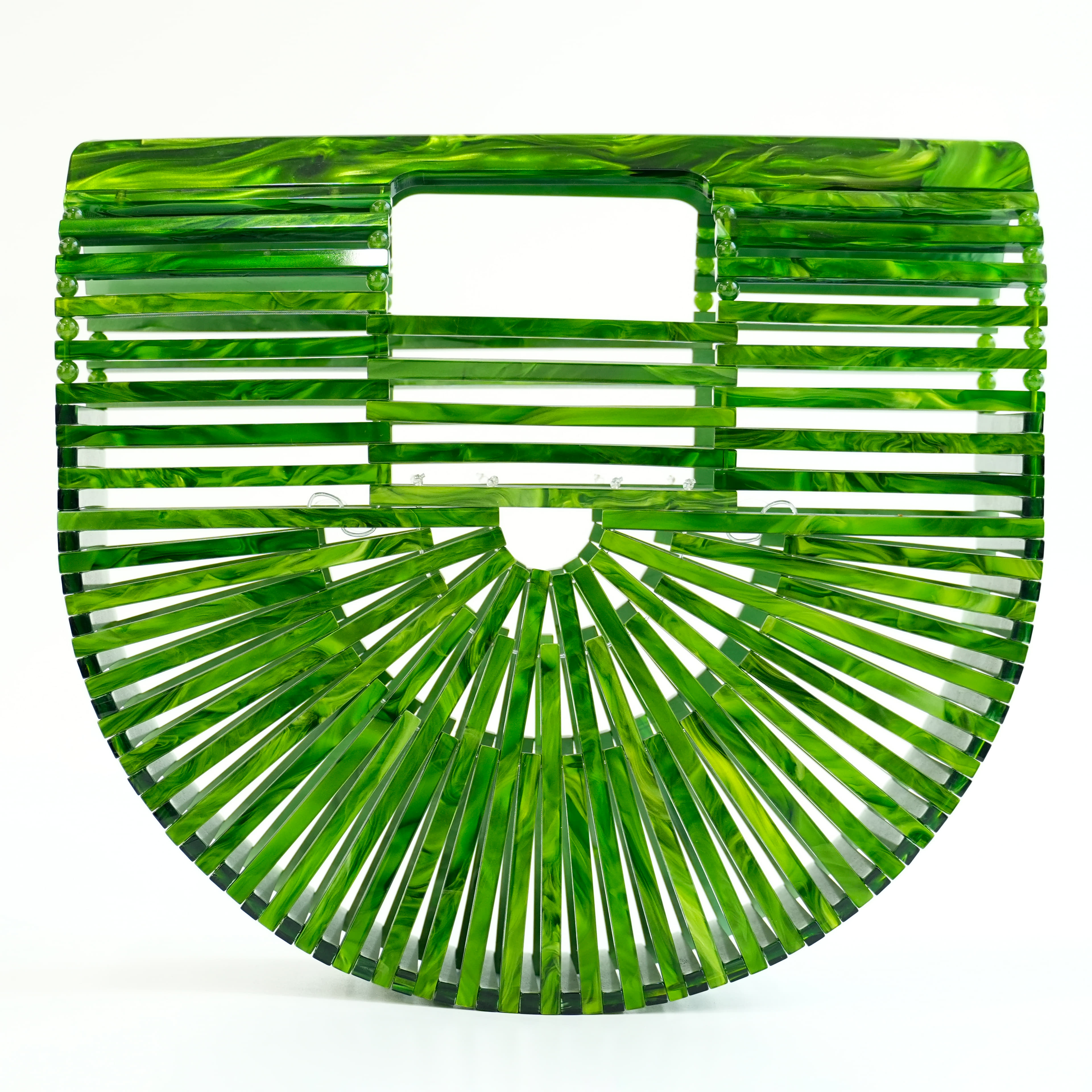 Cult Gaia Green Acrylic Ark Clutch