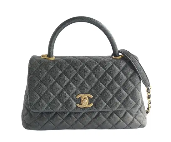 Chanel Coco Caviar Medium flap Gold Hardware Bag