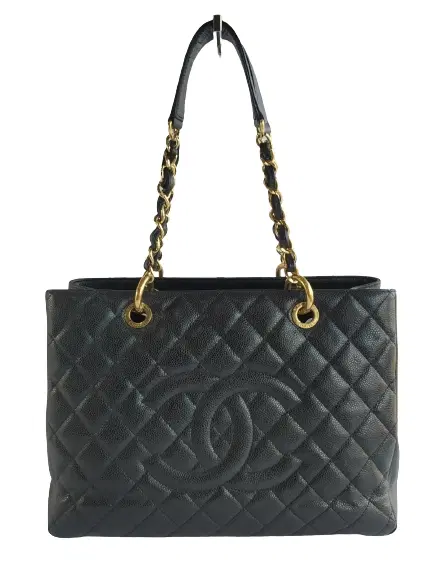 Chanel Shopping GST Black Leather Tote