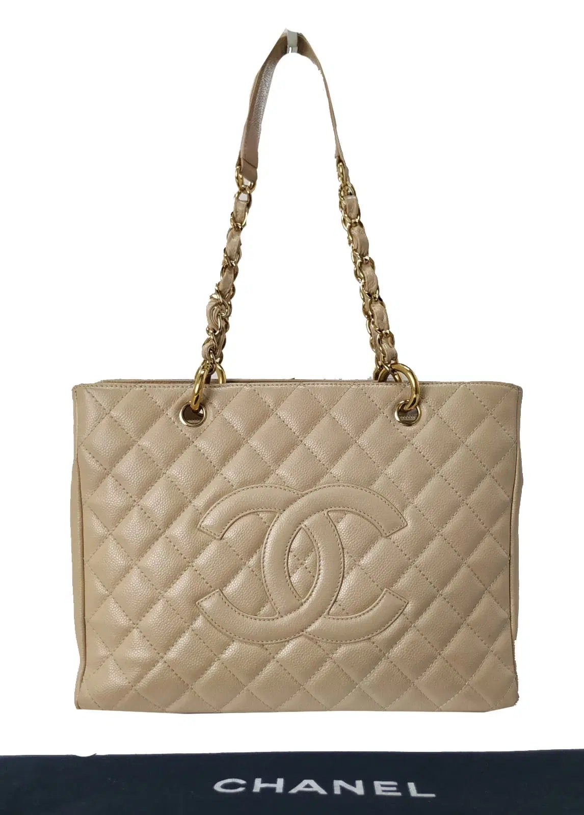 Chanel Beige Caviar GST Grand Shopping Tote