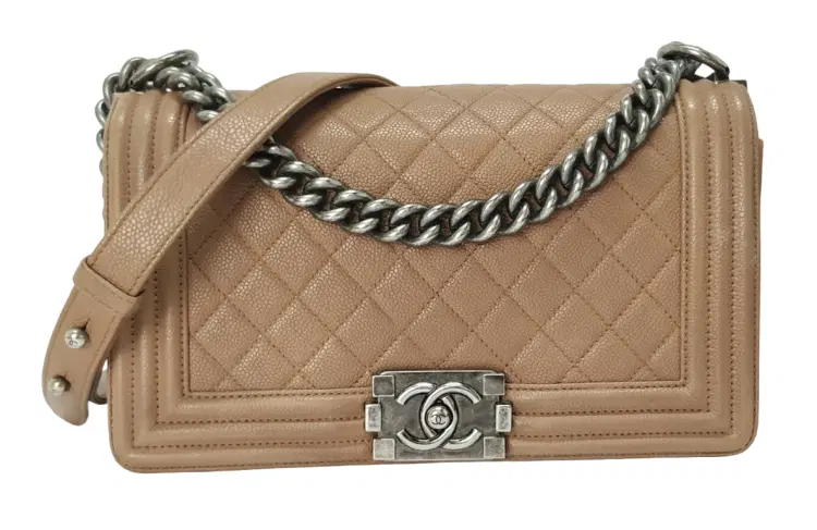 Chanel Boy Quilted Caviar Old Medium Shoulder Bag-Hover-Image