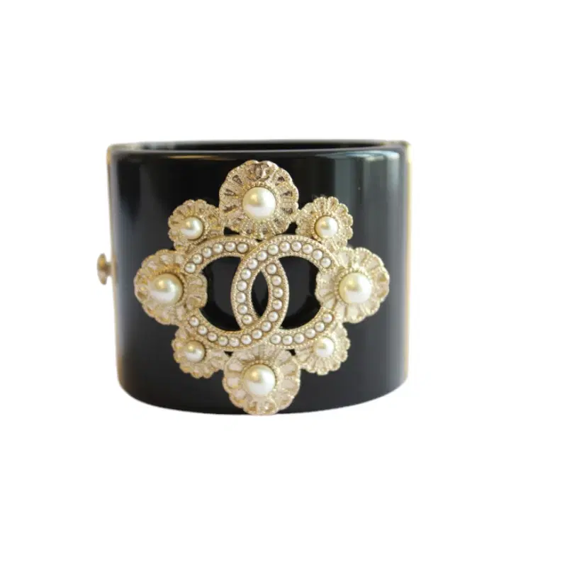 Chanel Detailed Beaded and Pearl Cuff