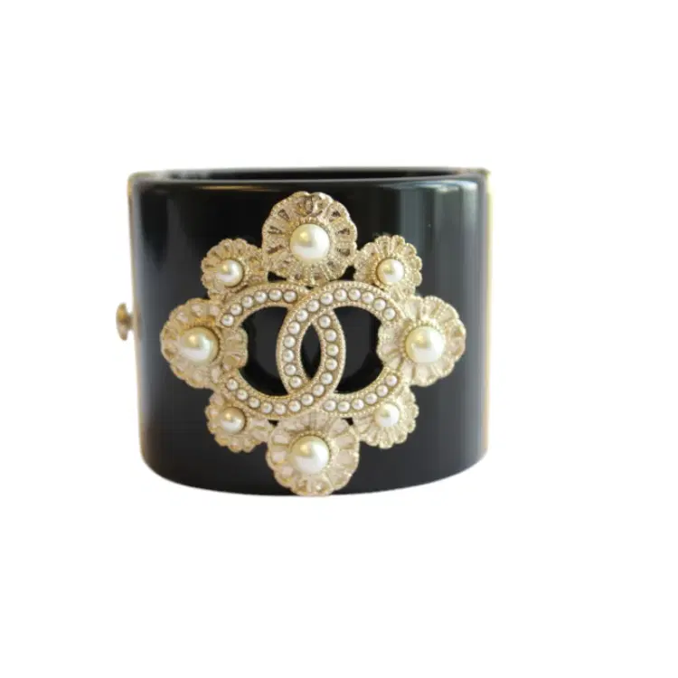 Chanel Detailed Beaded and Pearl Cuff-Hover-Image