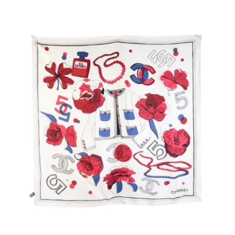 Chanel Printed Silk Scarf-Hover-Image