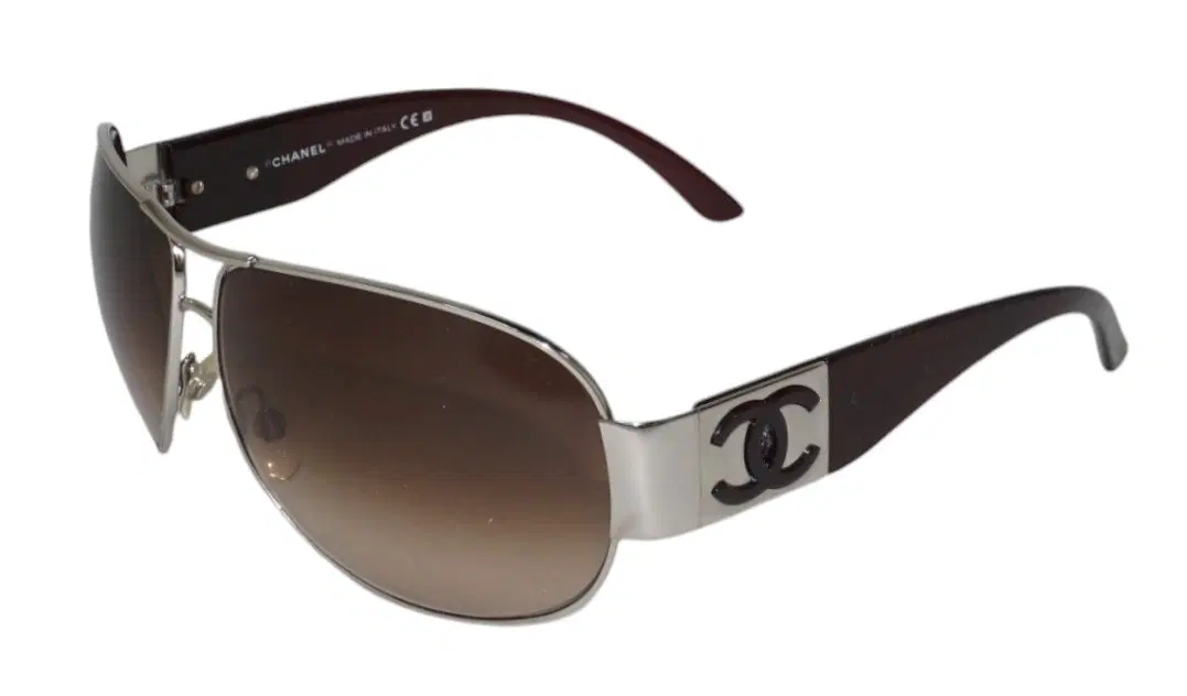Chanel Silver 4128 Aviator Sunglasses