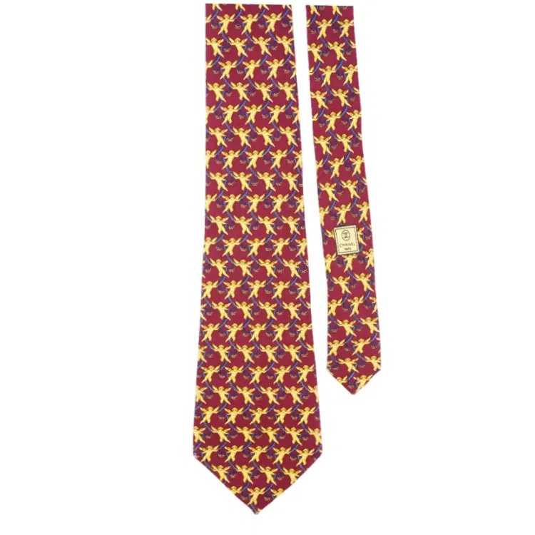 Chanel Tie CHANEL Pure Angel Pattern Burgundy-Hover-Image