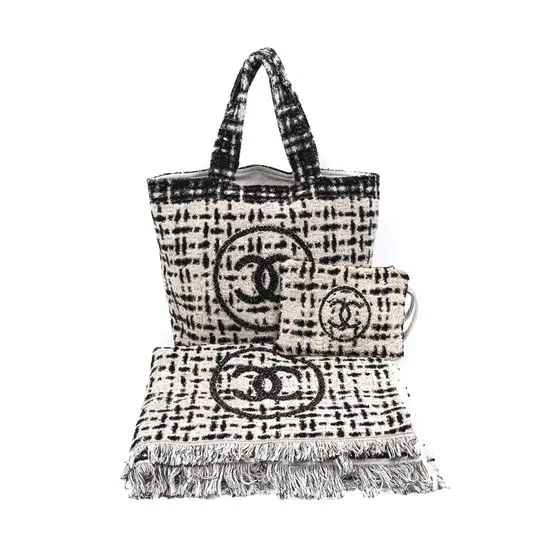 Chanel Beach Towel & Shoulder Bag SET