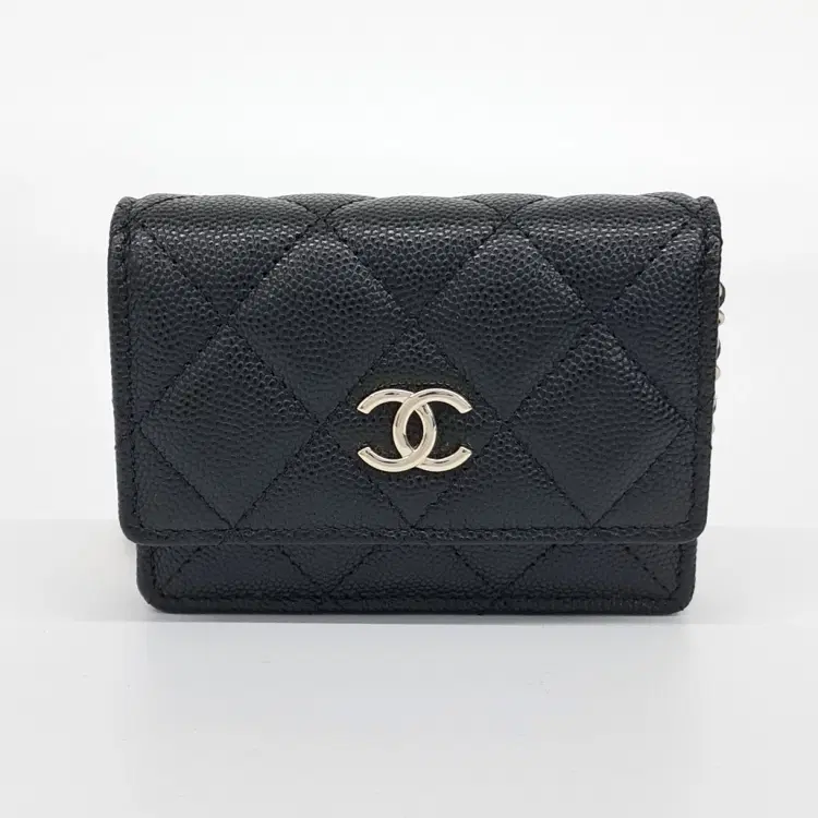 Chanel Caviar Accordion Chain Card Holder-Hover-Image