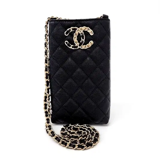 Chanel Caviar Phone Holder Crossbody Bag