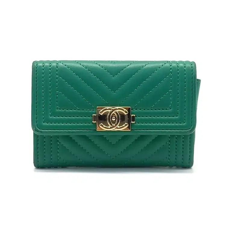 Chanel Chevron Boy Card Holder A80603-Hover-Image