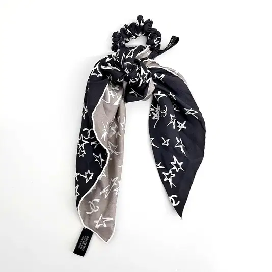 Chanel hair scrunchie and scarf