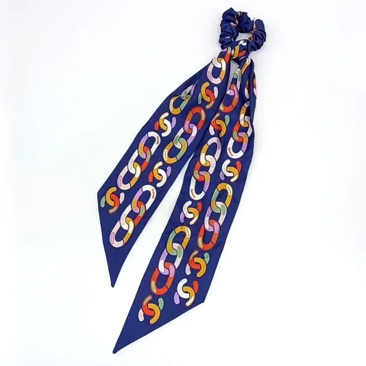 Chanel hair scrunchie scarf