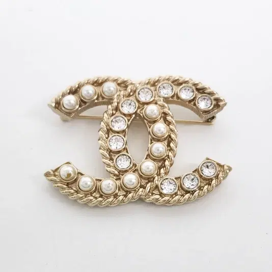 Chanel logo brooch