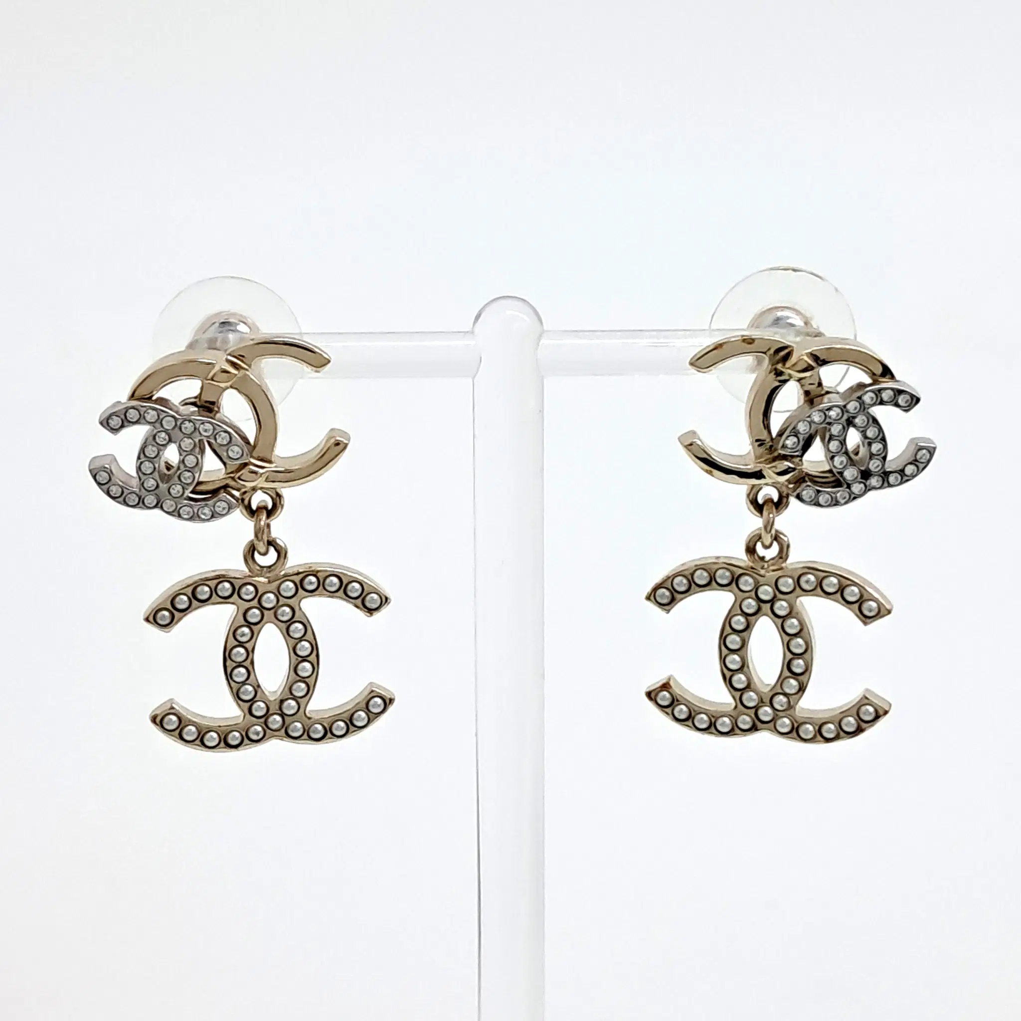 Chanel logo earrings