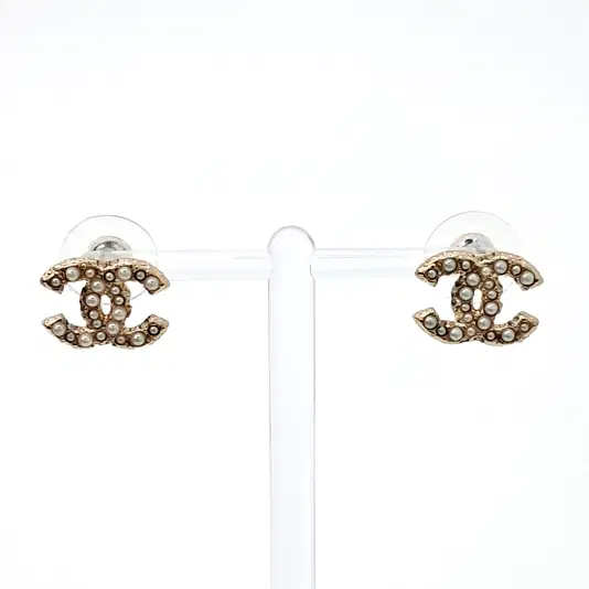 Chanel logo earrings