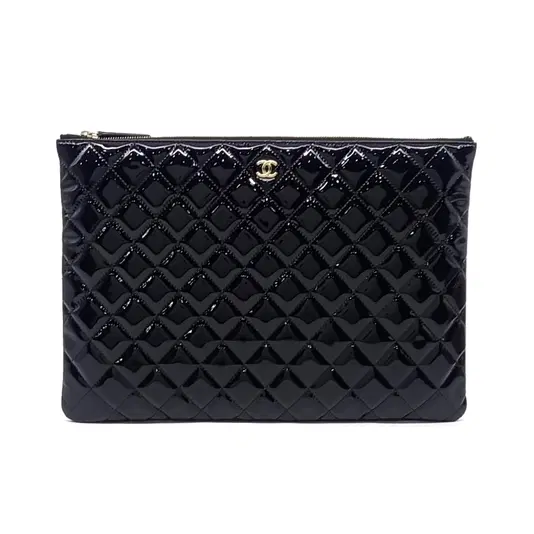 Chanel Patent Clutch Large-Hover-Image