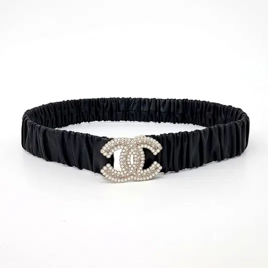Chanel pearl logo banding belt