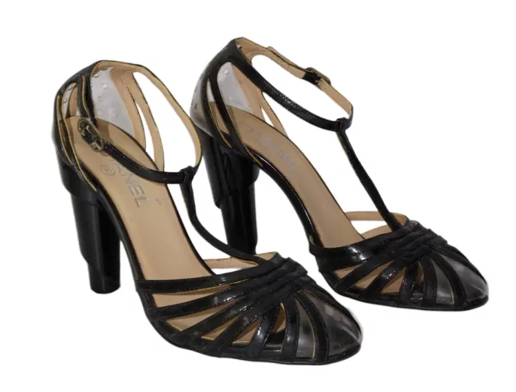 Size 38.5 - Chanel PVC Block Heels-Hover-Image
