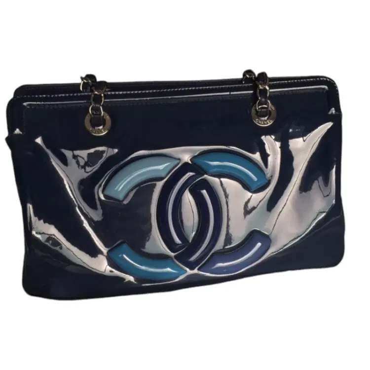 Chanel Blue Patent CC Handbag-Hover-Image
