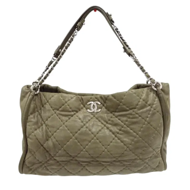 Chanel Brown Quilted Shimmer Leather Handbag