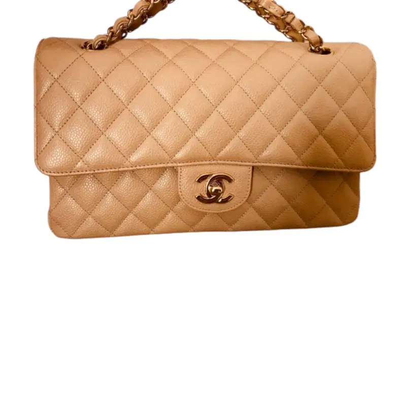 Chanel Beige Medium Classic Flap Bag