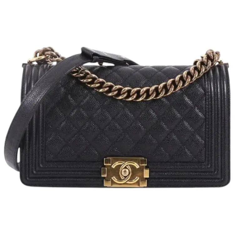 Chanel Boy Caviar Old Medium Quilted Flap Bag-Hover-Image