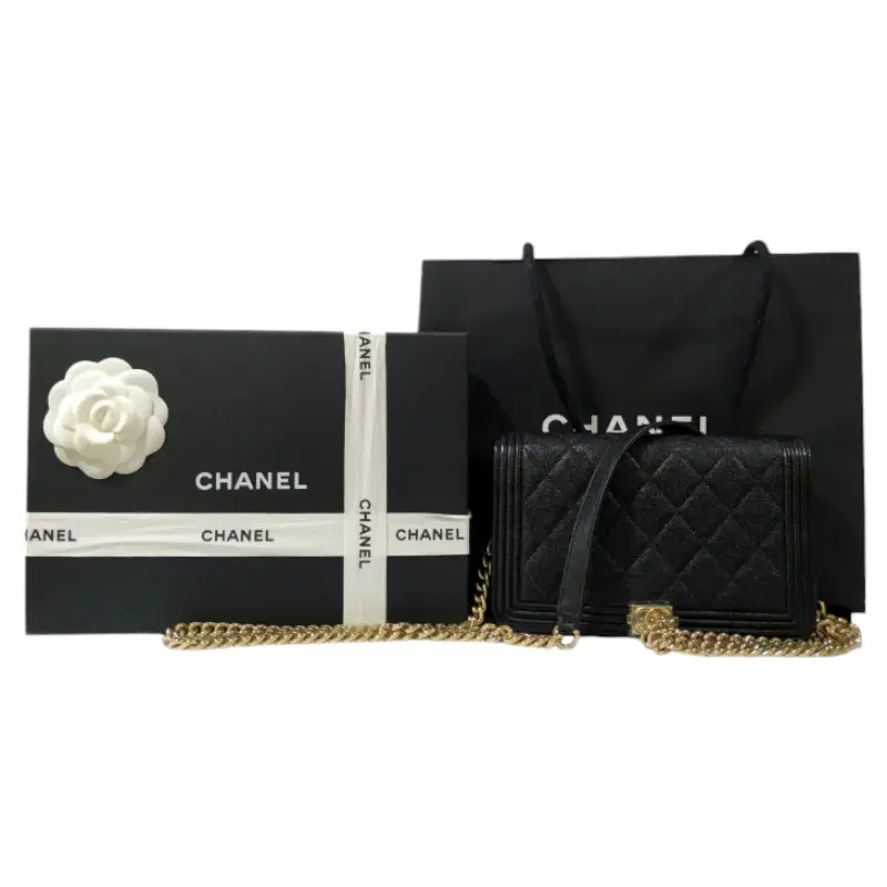 Chanel Boy Black Wallet on Chain Bag