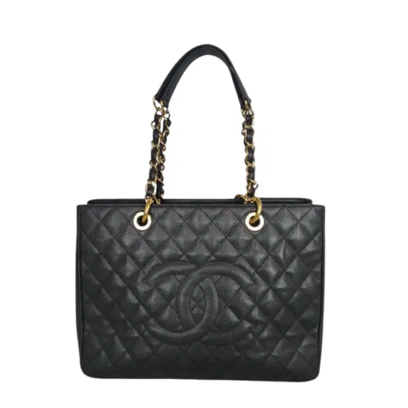 Chanel GST Black Caviar Quilted Grand Shopping Tote