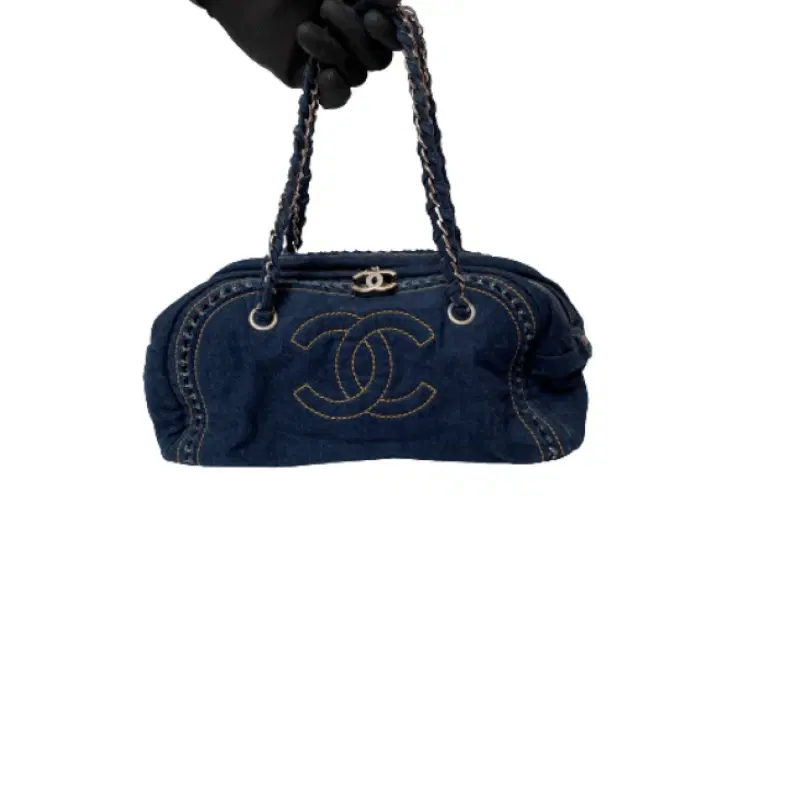 Chanel Denim Luxe Chain Ligne Bowler Bag