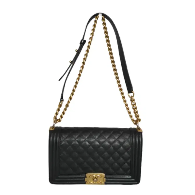 Chanel Boy Black Caviar Quilted Medium Flap Bag-Hover-Image