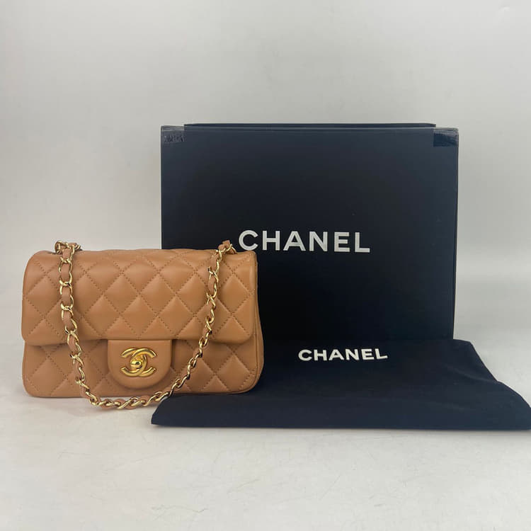 Chanel Lambskin Quilted Mini Rectangular Flap-Hover-Image