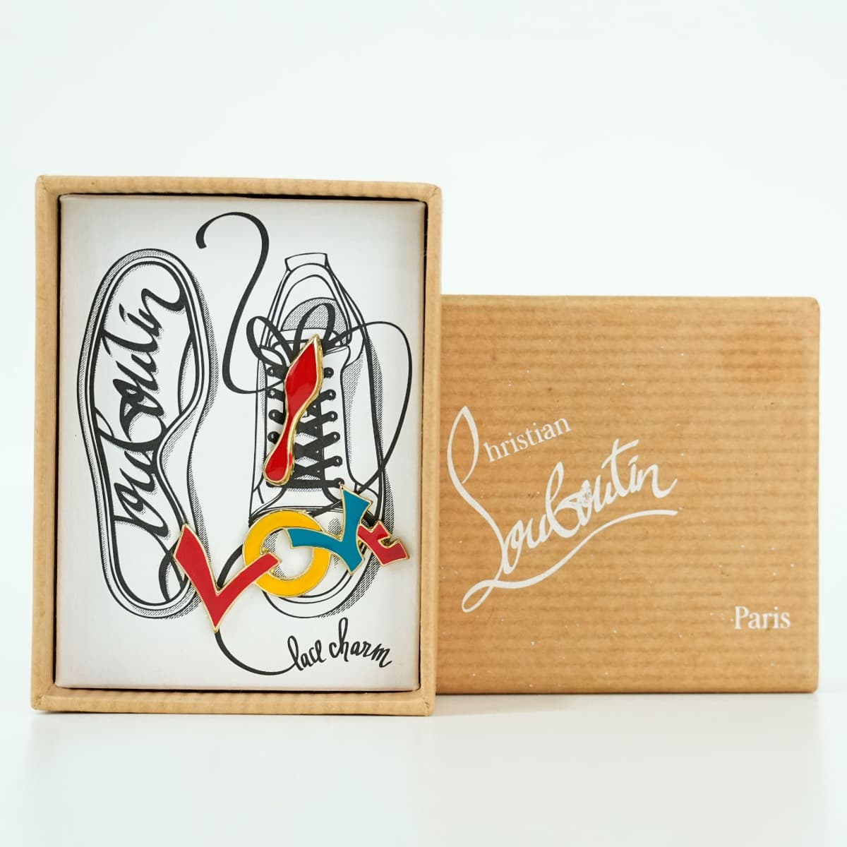 Christian Louboutin Sneaker Lace Charms LOVE Novelty