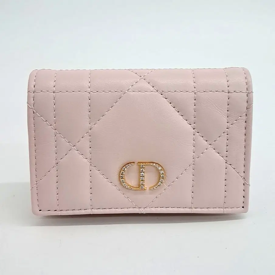 Christian Dior Crystal Logo Caro Bifold Wallet