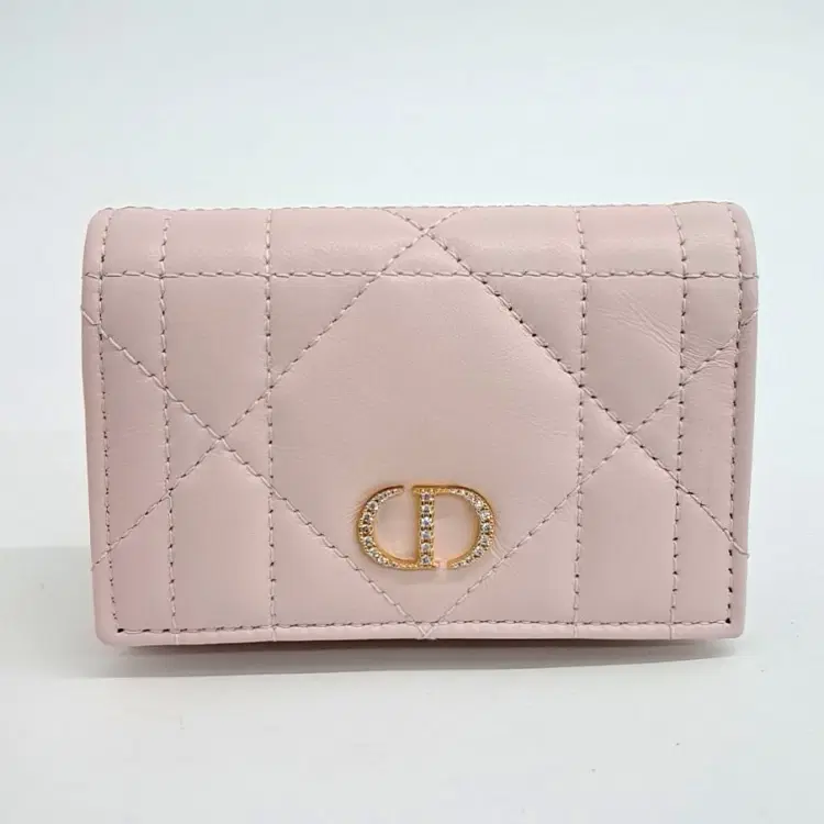 Christian Dior Crystal Logo Caro Bifold Wallet-Hover-Image