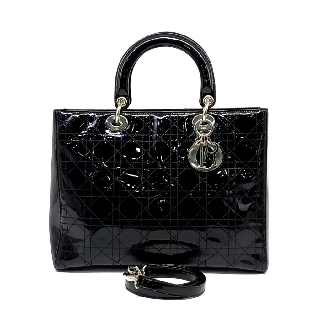Christian Dior Patent Lady Bag Large