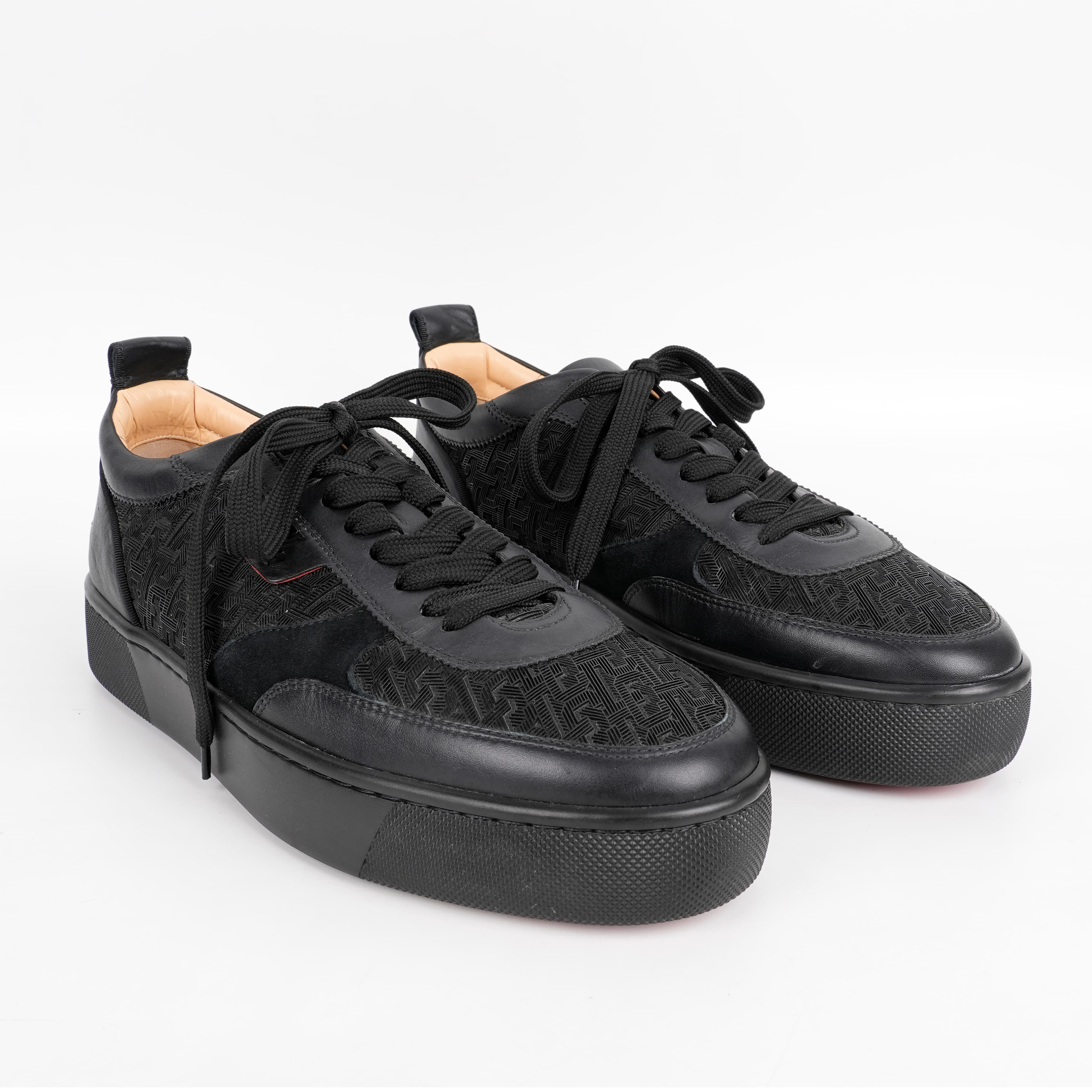 Size 43 - Christian Louboutin Black Happyrui Flat Sneakers