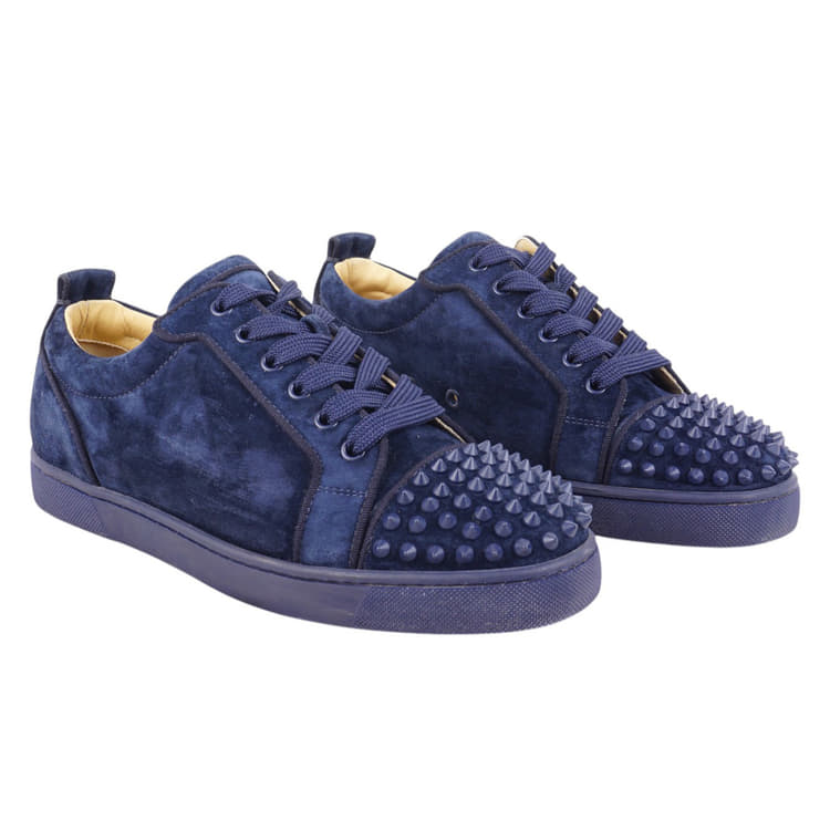 Size 40 - Christian Louboutin Louis Spikes Suede Sneakers Men-Euro 40-Hover-Image