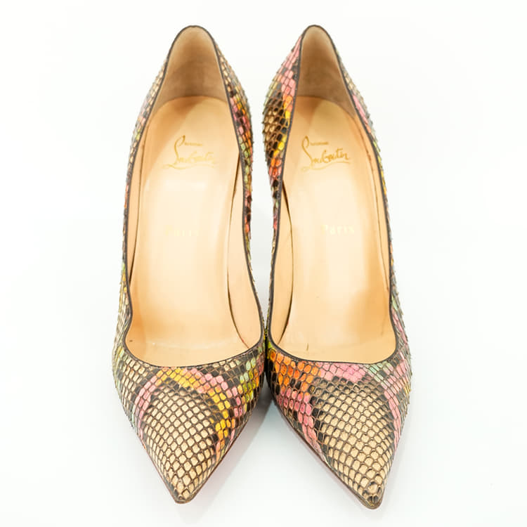 Size 41 - Christian Louboutin So Kate Python Heels-Hover-Image