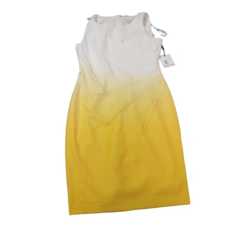 Calvin Klein Yellow Dip-Dye Party Cocktail Dress