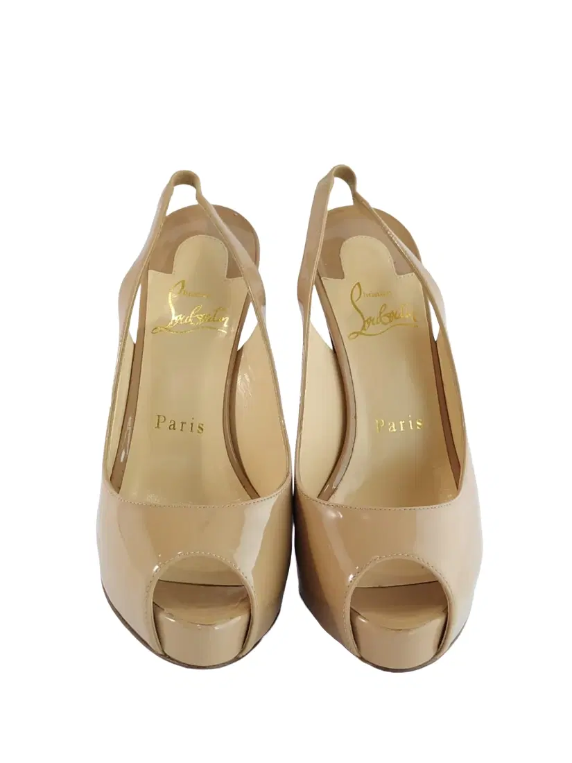 Christian Louboutin Private Number Patent Leather Slingback Sandal