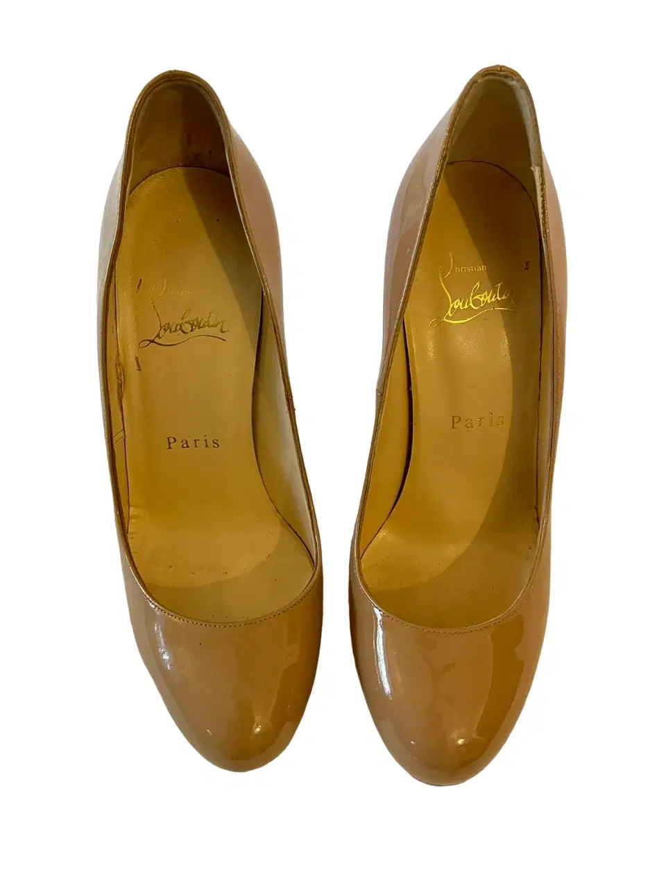 Size EU 36 - Christian Louboutin Bianca Nude Patent Leather Pumps