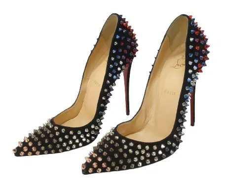 Size 41 - Christian Louboutin Patent Leather Geo Spike Cap-Toe Pumps-Hover-Image