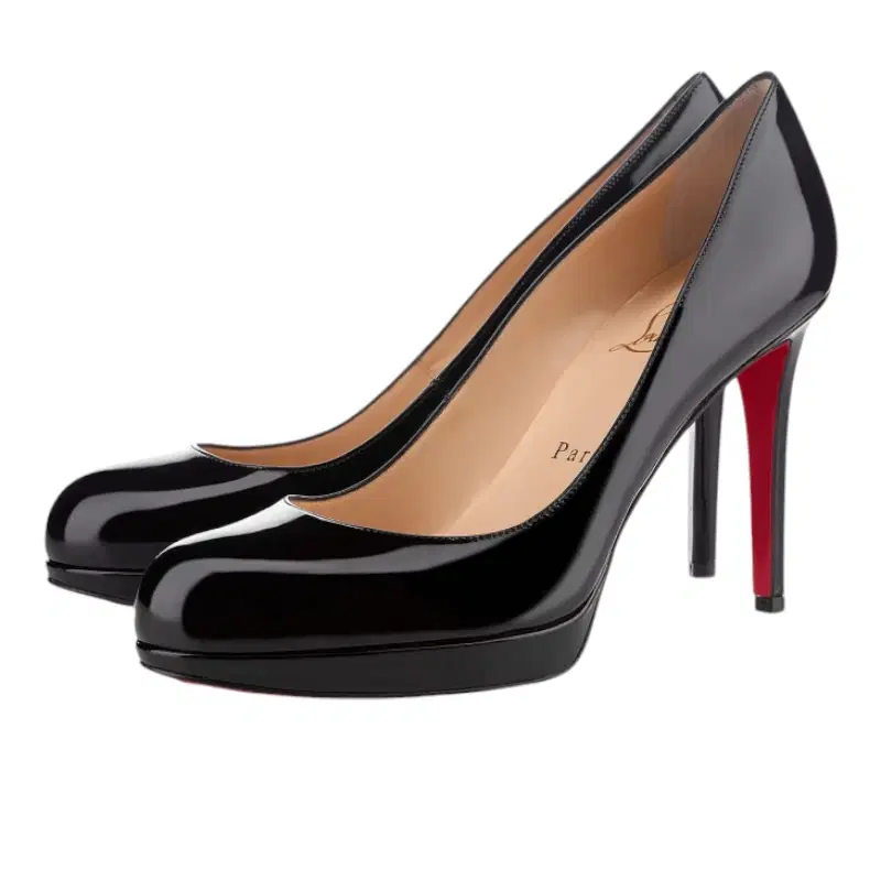 Christian Louboutin Black Patent New Simple Pumps Size 39
