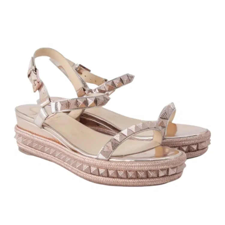 Christian Louboutin Pyraclou 60 Nude Sandal-Hover-Image