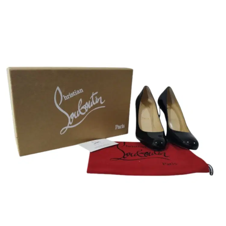 Christian Louboutin 100 Black Patent Leather Pumps-Hover-Image