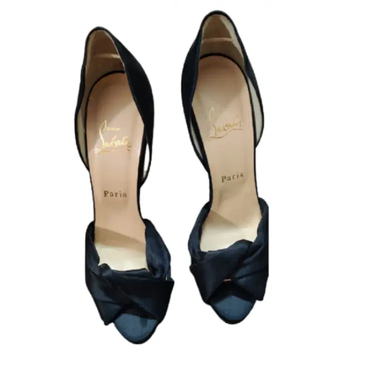 Christian Louboutin Volpi Black Satin Pumps-Hover-Image