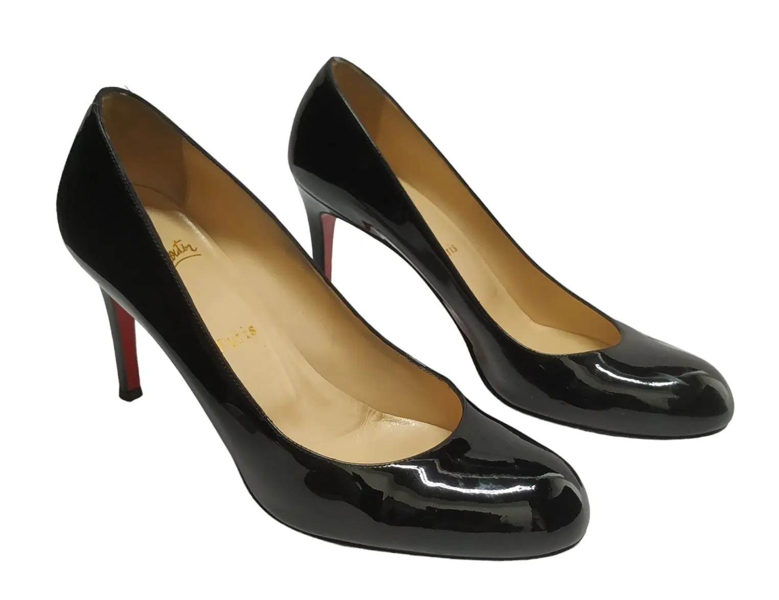 Size 38.5 - Christian Louboutin Simple Pump Black Patent Calf Leather