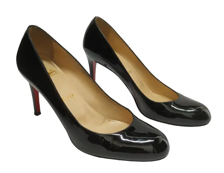 Size 38.5 - Christian Louboutin Simple Pump Black Patent Calf Leather-Hover-Image